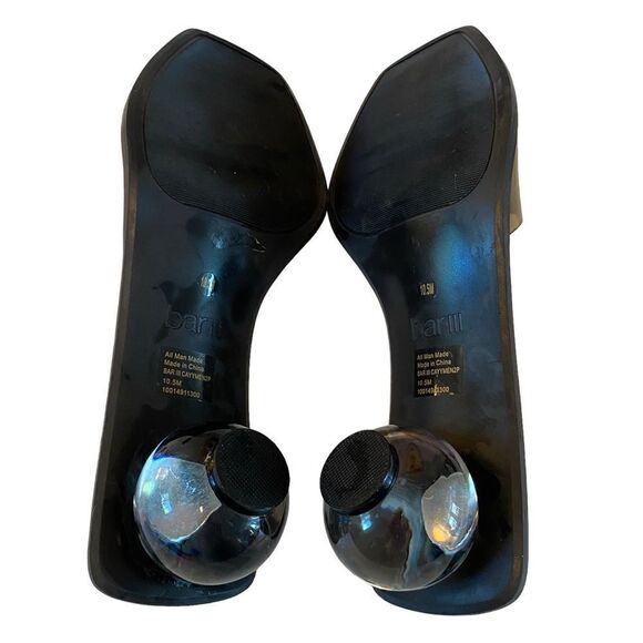 Bar III Black Slip On Glass Ball Heeled Sandals in Ladies Sz 10.5 - Picture 6 of 6